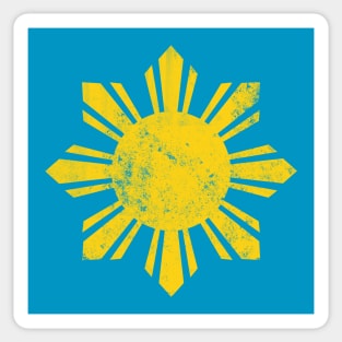 Gold Flag Philippines Sun Sticker